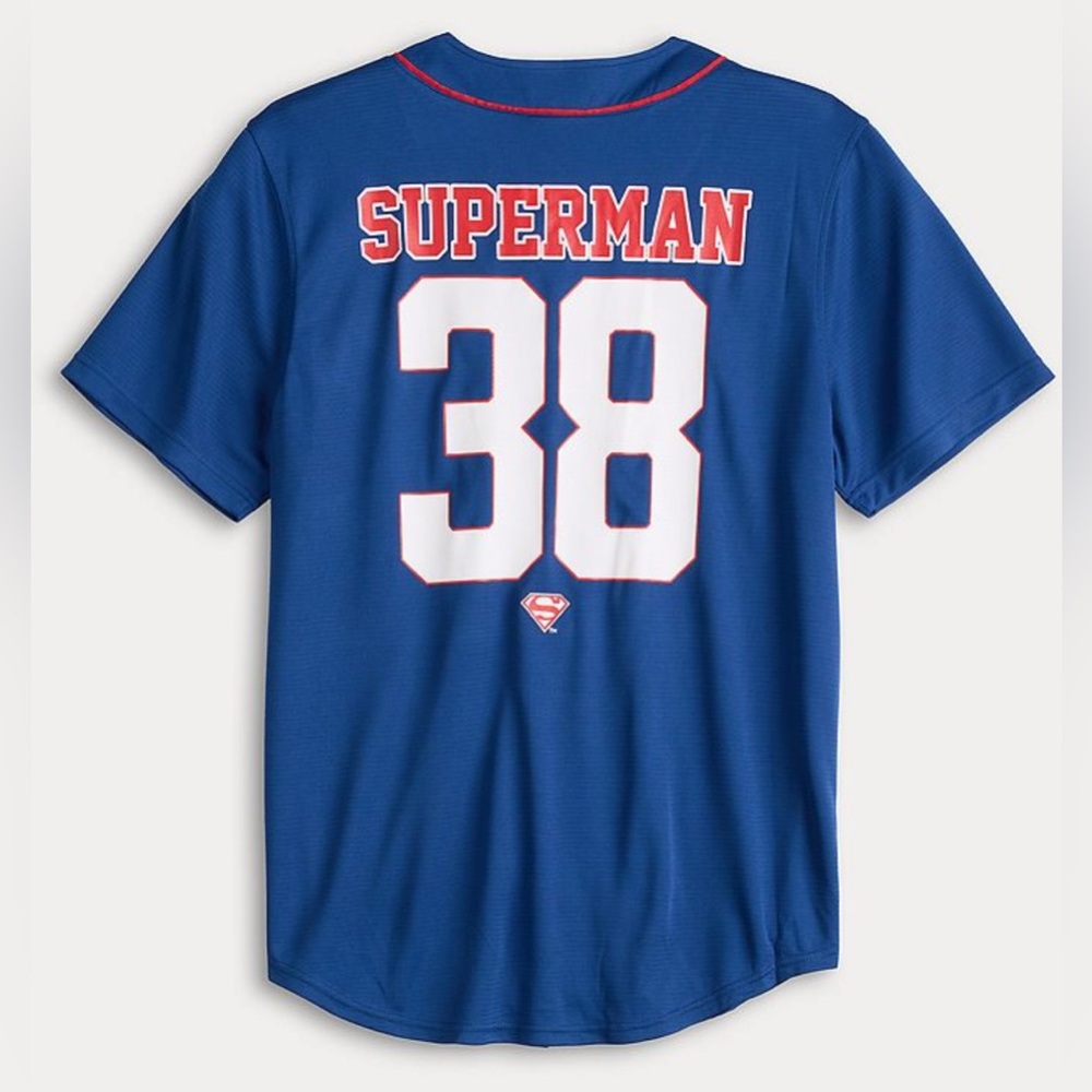 DC Comics Superman Blue Graphic Jersey- New